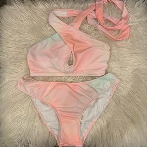 Tie dye bathing suit